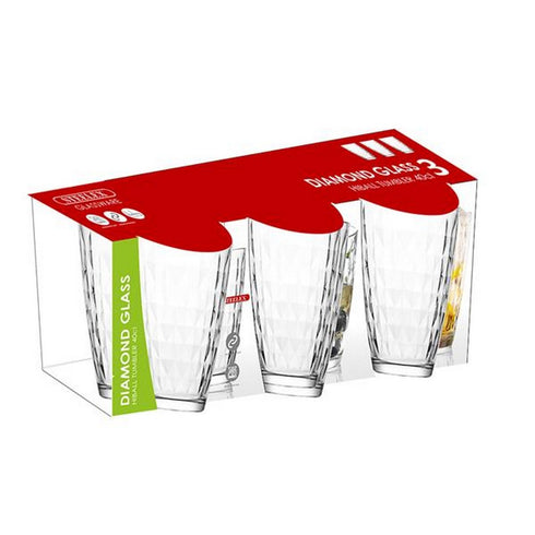 DIAMOND 40cl HIBALL SET 3 - STEELEX GLASSWARE